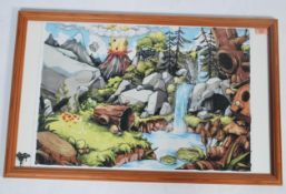 A graffiti urban art print after Bristol Street artist Cheo entitled Landscape Jigsaw Print 1/20.