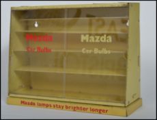 A vintage 20th century retro advertising motoring point of sale Mazda car bulb shop display of