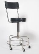 A good mid century /- 1970's Industrial medical surgeons theatre stool. Polished chrome construction