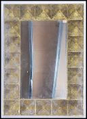 A 20th century middle eastern decorative fret pierced / lattice worked gilt metal repousse