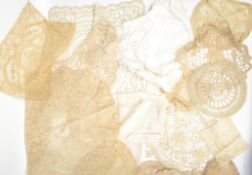 A collection of lace work dating from the 19th cen