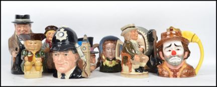 A collection of ceramic Toby jugs to include Royal