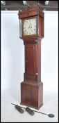 A 19th century Georgian painted face longcase cloc