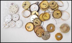 A good collection of vintage pocket watch movement