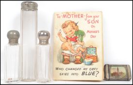 A vintage 20th century American vesta case, a vint