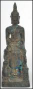 A 19th century Oriental bronze Buddha in the lotus