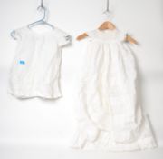 An early 20th Century lacework christening gown ha