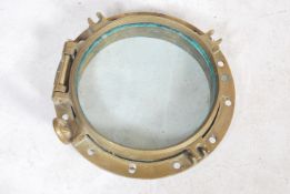 A stunning  early 20th century brass shipping port