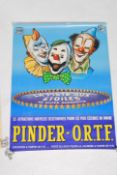 An original vintage French circus advertising post