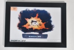 A graffiti urban art stencil print after Bristol S