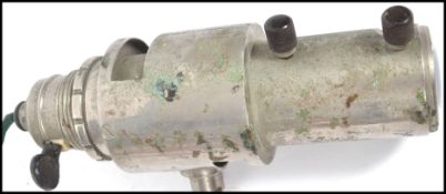 An Industrial 20th century medical lamp light with fish eye convex lens of adjustable form by