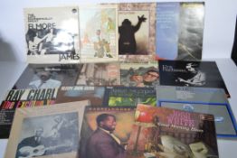 Blues - A collection of vinyl long play LP record albums featuring various artists to include Josh