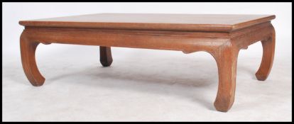 A large  20th century Chinese hardwood opium coffe