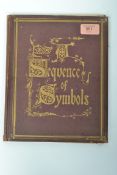 ' A Sequence of Symbols ' 19th century gilt tooled book of plates including many chomo lithograph