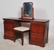 A  Marks & Spencers good quality dressing table and mirror combination. Each  pedestal with plinth