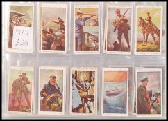 Cigarette Cards: An album of assorted vintage cigarette cards, all complete sets. From a large
