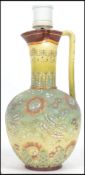 A Doulton Slaters Patent stoneware Art Nouveau ewer jug - vase having stunning design over yellow
