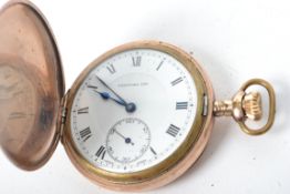 A vintage Prestex Lever 15 jewel hunter pocket watch , the dial marked for Prestons Ltd having