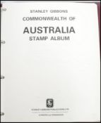 Australia Stamps: A printed SG album 1913 Roos to 1989 plus a few AAT, please see images.