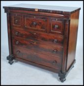 A large Victorian mahogany Scottish chest of drawe