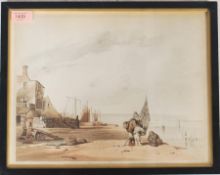 After W. Collins R.A. (1788-1847) An early 19th century water colour aquatint plate depicting