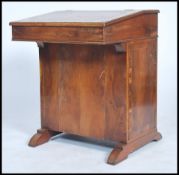 A late 19th early 20th century yew wood Davenport