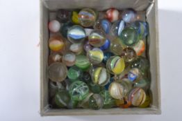 A good group of glass marbles to include cat eye, onion skin etc. Please see images.
