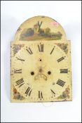 An early 19th century Henry Hobbs of Helston longcase / grandfather clock face and movement having a