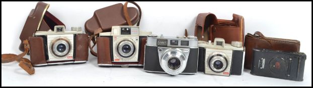 A collection of 5 20th century vintage Kodak camera's to include Bantem Colourmap x2 , Colourmap