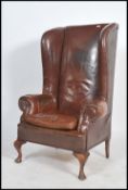 An exceptional large late 19th century / early 20th century high back leather club / Chesterfield