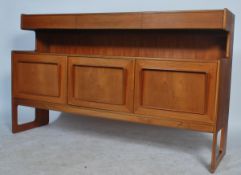 A stunning vintage retro 20th century Macintosh of Kirkaldy teak wood high sideboard dresser
