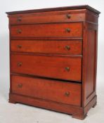 A Marks & Spencers good quality mahogany chest of drawers. Raised on plinth base having a series