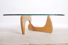 After Isamu Noguchi for Heal's furniture, Isamu Noguchi coffee table comprising of two shaped