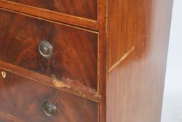 An good inlaid mahogany Regency revival chest of drawers, with two short drawers over three long