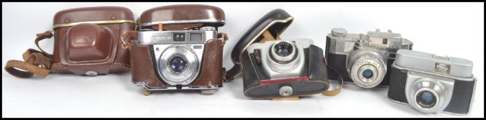 A collection of 5 vintage 20th century SLR camera's to include Beirette & Beirette K, Retnette IA,