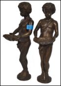 A pair of believed 19th century Victorian bronze f