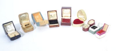A collection of antique jewellery boxes to include, Parsons Bristol, LLandundno, Simmonds of