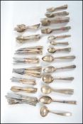 A large collection of Elkington silver plated cutlery to include Westminster and Springtime