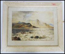 Irish School watercolour painting of Sheephaven Bay, County Donegal being framed and glazed,