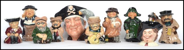 A collection of toby / character jugs dating to the 20th century to include Roy Kirkham Soldier 782,