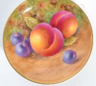 A mid 20th century Royal Worcester ceramic pin dish hand painted and signed by artist C Creese