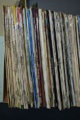 A collection of vinyl long play records predominately classical from Mozart to Beethoven along