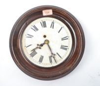 A vintage 20th century station clock having an enamel face with faceted hands and a Roman numeral