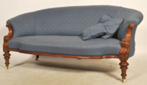 A good Victorian mahogany Chesterfield sofa settee being raised on cabriole legs with ceramic