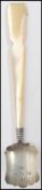 A 19th century Georgian silver hallmarked salt / snuff scoop having a tapered mother of pearl