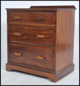 A good early half of the 20th century Air ministry style oak chest of drawers with three long