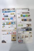 GB Stamps. Eighty FDCs from c1996-2006.Mostly Royal Mail. Commems, defins, regionals & Miniature