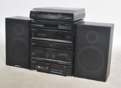 A vintage retro 20th century Pioneer home music system consisting of a Fm/am Digital synthesizer,