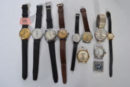 A collection of vintage watches to include three Sekondas, Sceintec, Ingersol, Tavannes, Regency,