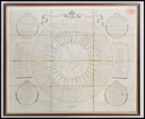 A framed and glazed 19th century Genealogical chart of the kings and queens of England since the